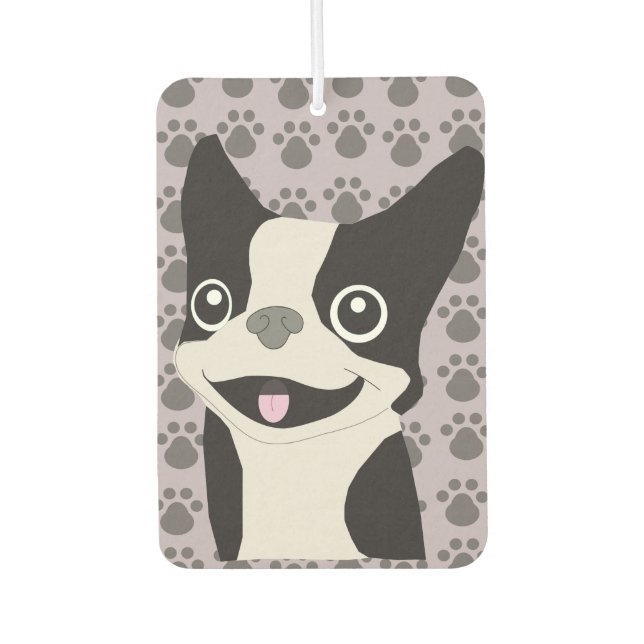 Boston Terrier, Purple lavender Autolufterfrischer (Vorderseite)