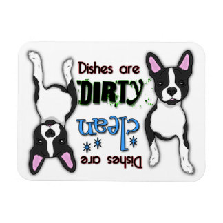 Boston Terrier Rectangle Dishwasher Magnet
