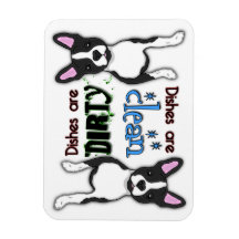 Boston Terrier Rectangle Dishwasher Magnet