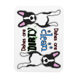 Boston Terrier Rectangle Dishwasher Magnet