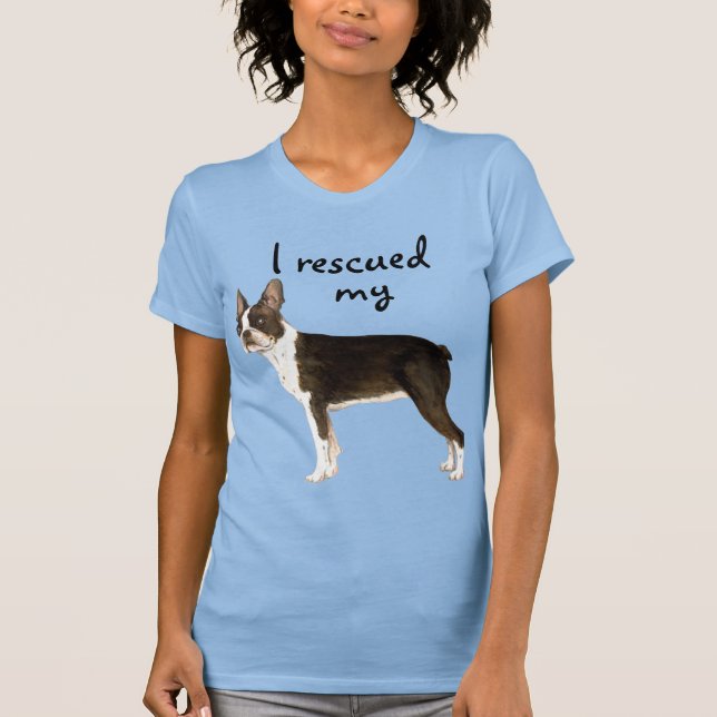 Boston Terrier Rescue T - Shirt (Vorderseite)
