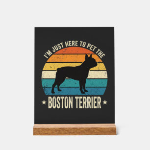Boston Terrier Retro Hundeliebhaber Grafik_1 Acrylschild