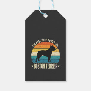 Boston Terrier Retro Hundeliebhaber Grafik_1 Geschenkanhänger