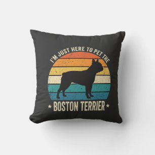 Boston Terrier Retro Hundeliebhaber Grafik_1 Kissen