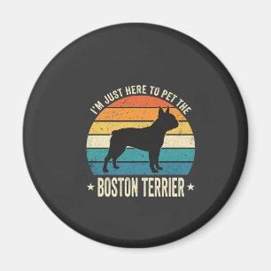 Boston Terrier Retro Hundeliebhaber Grafik_1 Magnet