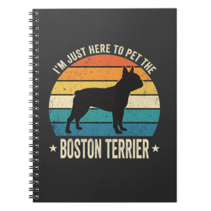 Boston Terrier Retro Hundeliebhaber Grafik_1 Notizblock