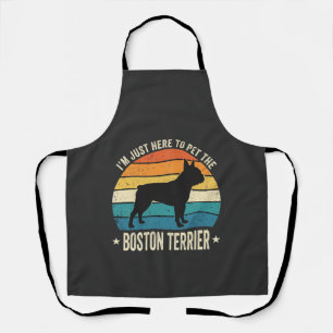 Boston Terrier Retro Hundeliebhaber Grafik_1 Schürze