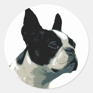 Boston Terrier Runder Aufkleber
