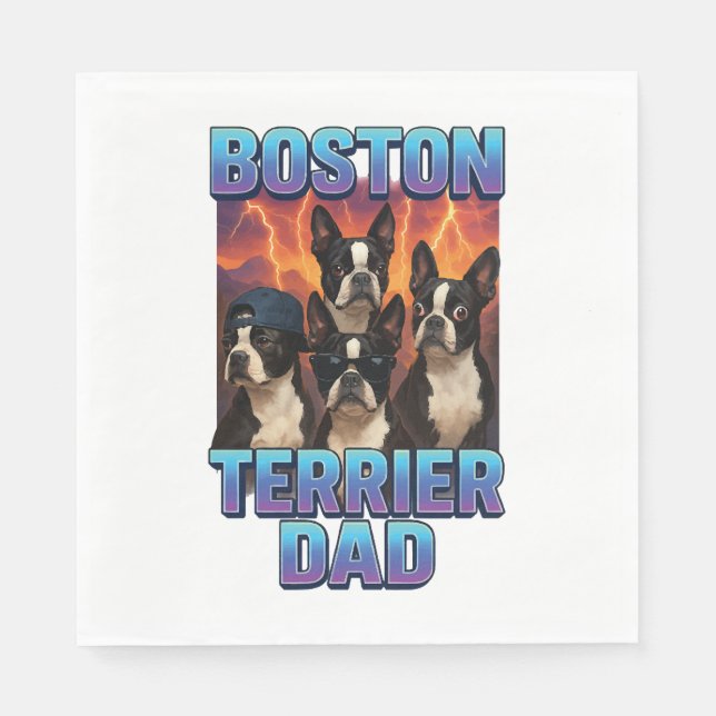 Boston Terrier Serviette (Vorderseite)