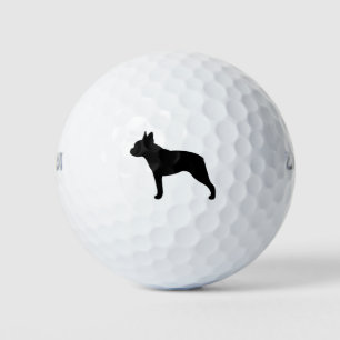 Boston Terrier Silhouette Golfball