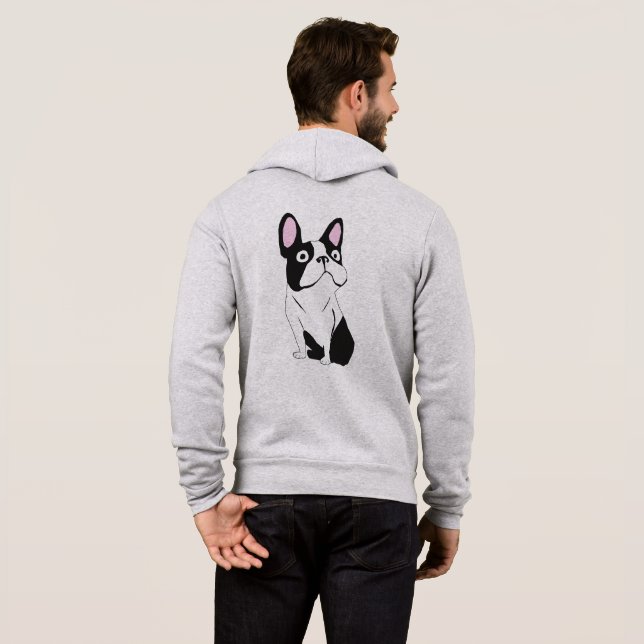 Boston Terrier Smoking Hoodie (Schwarz voll)