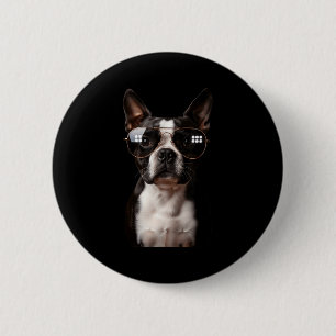 Boston Terrier Sonnenbrille cooler Hunde-Gesicht G Button