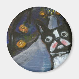 Boston Terrier spukhafte Halloween Magnet