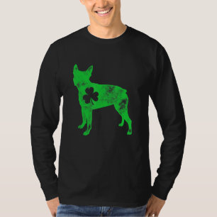 Boston Terrier St Patricks Day Boys Girls Kleeblat T-Shirt