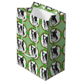Boston Terrier St. Patricks Day Mittlere Geschenktüte