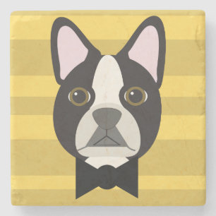 Boston Terrier Steinuntersetzer