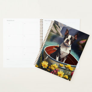 Boston Terrier sur une pagaie : Une aventure pitto