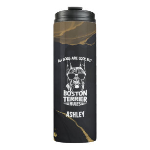 Boston Terrier Süßes Geschenk für Hundepapa Hundem Thermosbecher