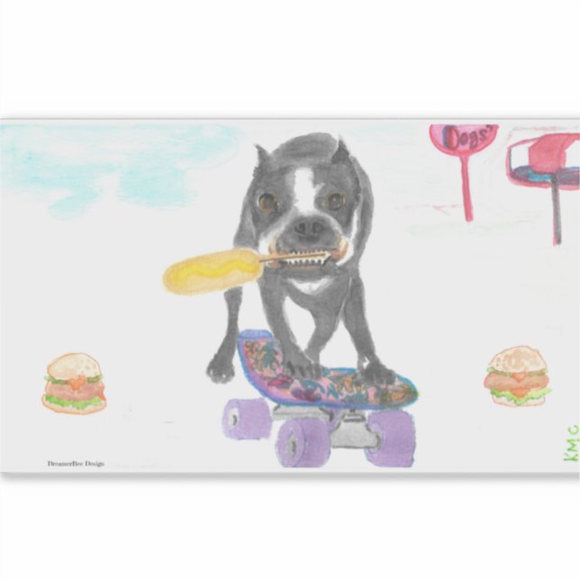 Boston Terrier Sweet Dream Aufkleber (Vorderseite)