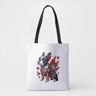 Boston Terrier T - Shirt Origami lustige niedliche Tasche