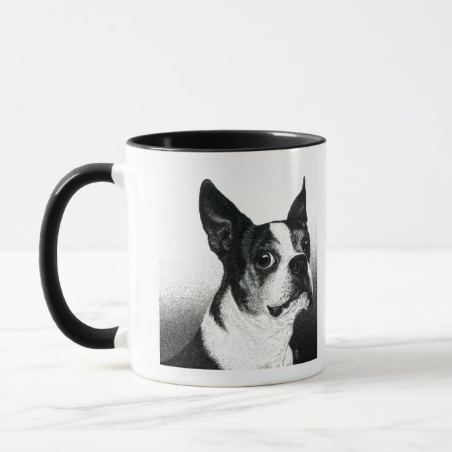 Boston Terrier Tasse - "Boston Style" (Links)