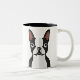 Boston-Terrier-Tasse Zweifarbige Tasse