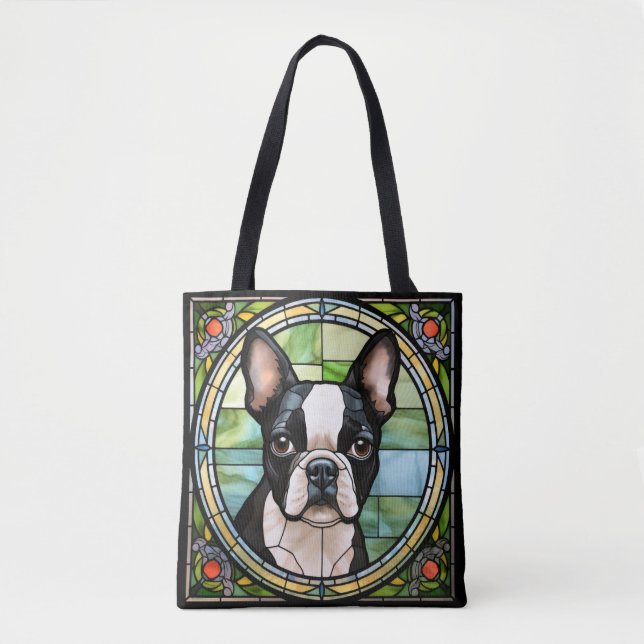 Boston Terrier Tote Bag Tasche (Vorderseite)