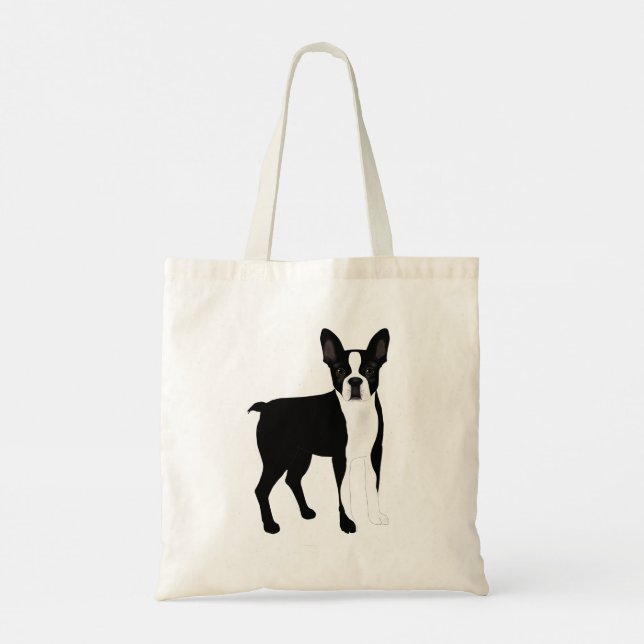 Boston Terrier Tote Bag Tragetasche (Rückseite)