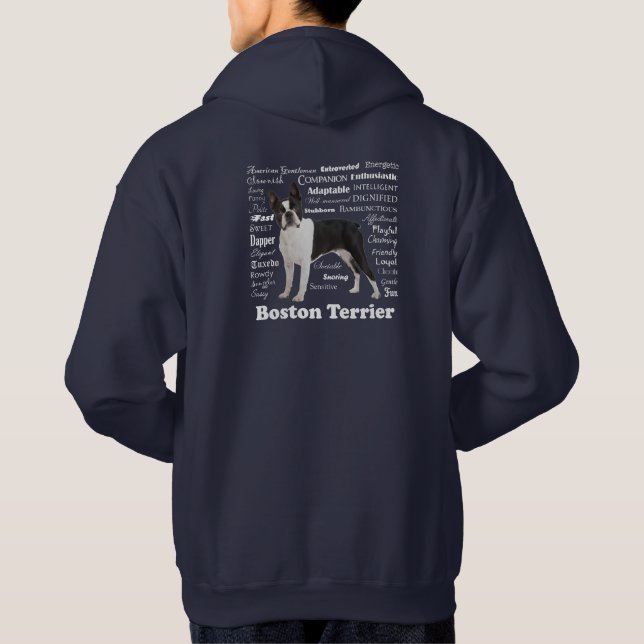 Boston Terrier Traits Hoodie (Rückseite)