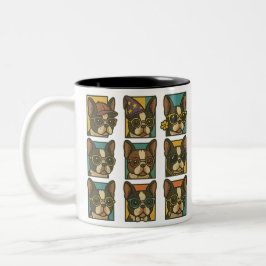Boston Terrier Trendsetter Zweifarbige Tasse