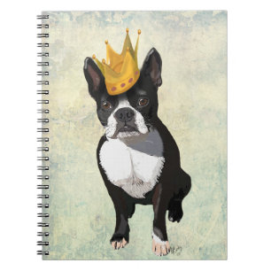 Boston Terrier und Krone Notizblock