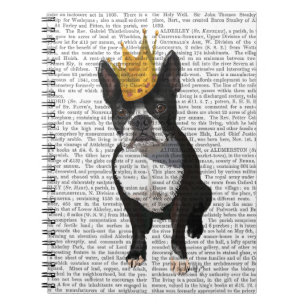 Boston Terrier und Krone Notizblock
