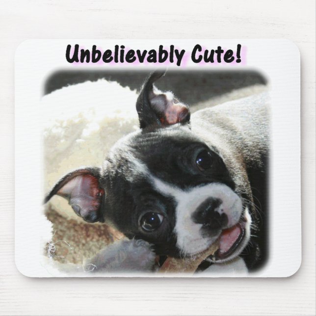 Boston Terrier:  Unglaublich niedlich! Mousepad (Vorne)