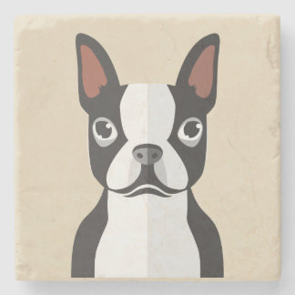 Boston-Terrier-Untersetzer Steinuntersetzer