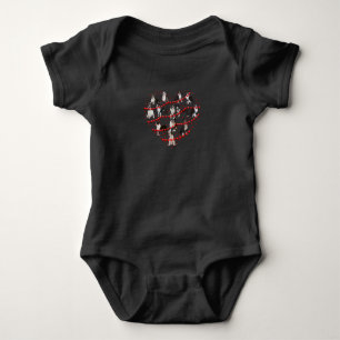 Boston Terrier Valentine's Day Red Heart Baby Strampler