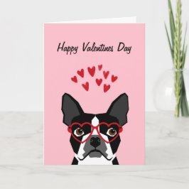 Boston Terrier Valentines Liebe Card Feiertagskarte