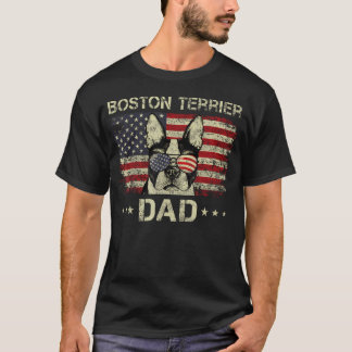Boston Terrier Vater Hunde Liebhaber Amerikanische T-Shirt