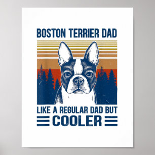 Boston Terrier Vater Vathers Day Poster