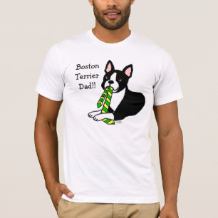 Boston-Terrier-Vati mit Krawatte 1 T-Shirt