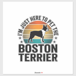 Boston Terrier Vintage Haustierliebhaber-Shirt-Des Aufkleber