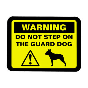 Boston Terrier Wachhund Warnung Magnet