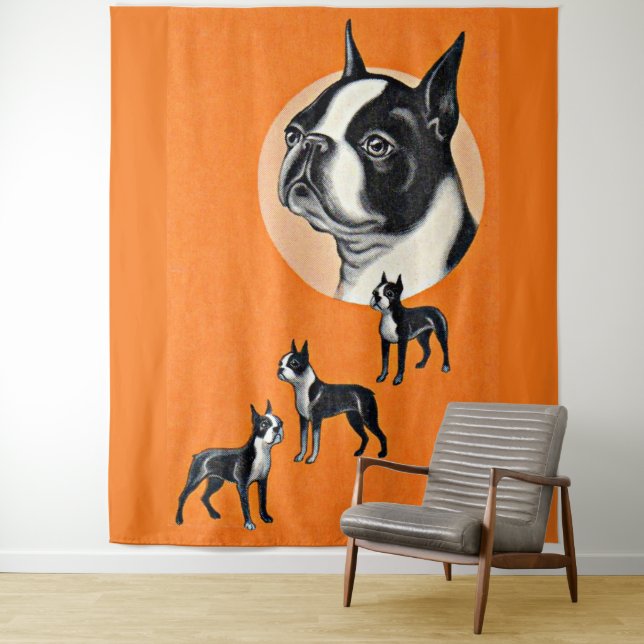 Boston Terrier Wandteppich (Beispiel)