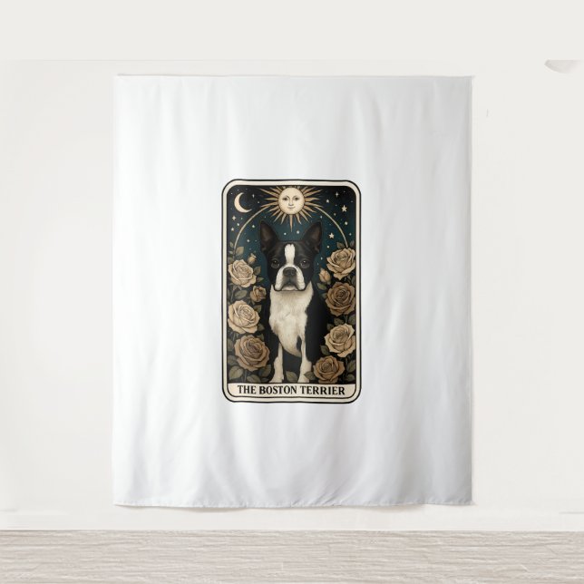 Boston Terrier Wandteppich (Vorderseite)