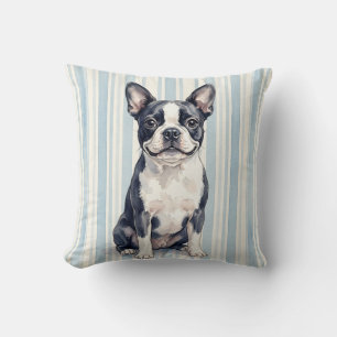 Boston Terrier Wasserfarben Kissen