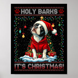 Boston Terrier Weihnachtsbaumdekorationen Liebe Poster