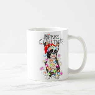 Boston Terrier Weihnachtsbeleuchtung Xmas Hund Kaffeetasse