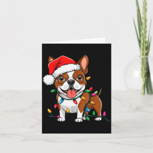Boston Terrier Weihnachtsbeleuchtung Xmas Hunde Mä Karte