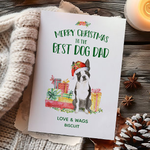 Boston Terrier Weihnachtskarte vom Hund Karte