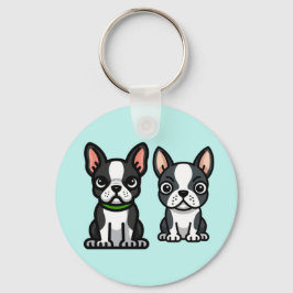 Boston Terrier Welppies Schlüsselanhänger