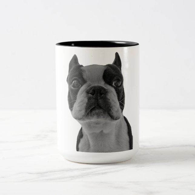 Boston-Terrier Zweifarbige Tasse (Mittel)